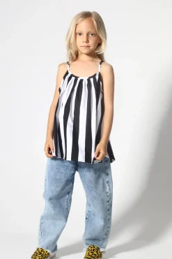 ACID WASH DENIM BAGGY TROUSERS