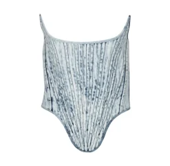 ACID WASH DENIM SHAPED CORSET