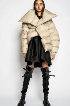 BEIGE M'A PUFFER JACKET