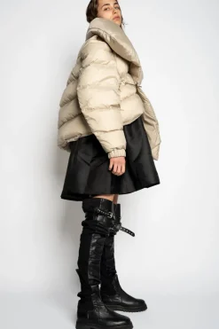BEIGE M'A PUFFER JACKET