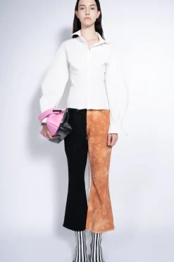 BICOLOR HIGH WAISTED CAPRIS
