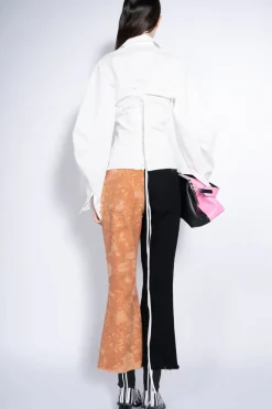 BICOLOR HIGH WAISTED CAPRIS