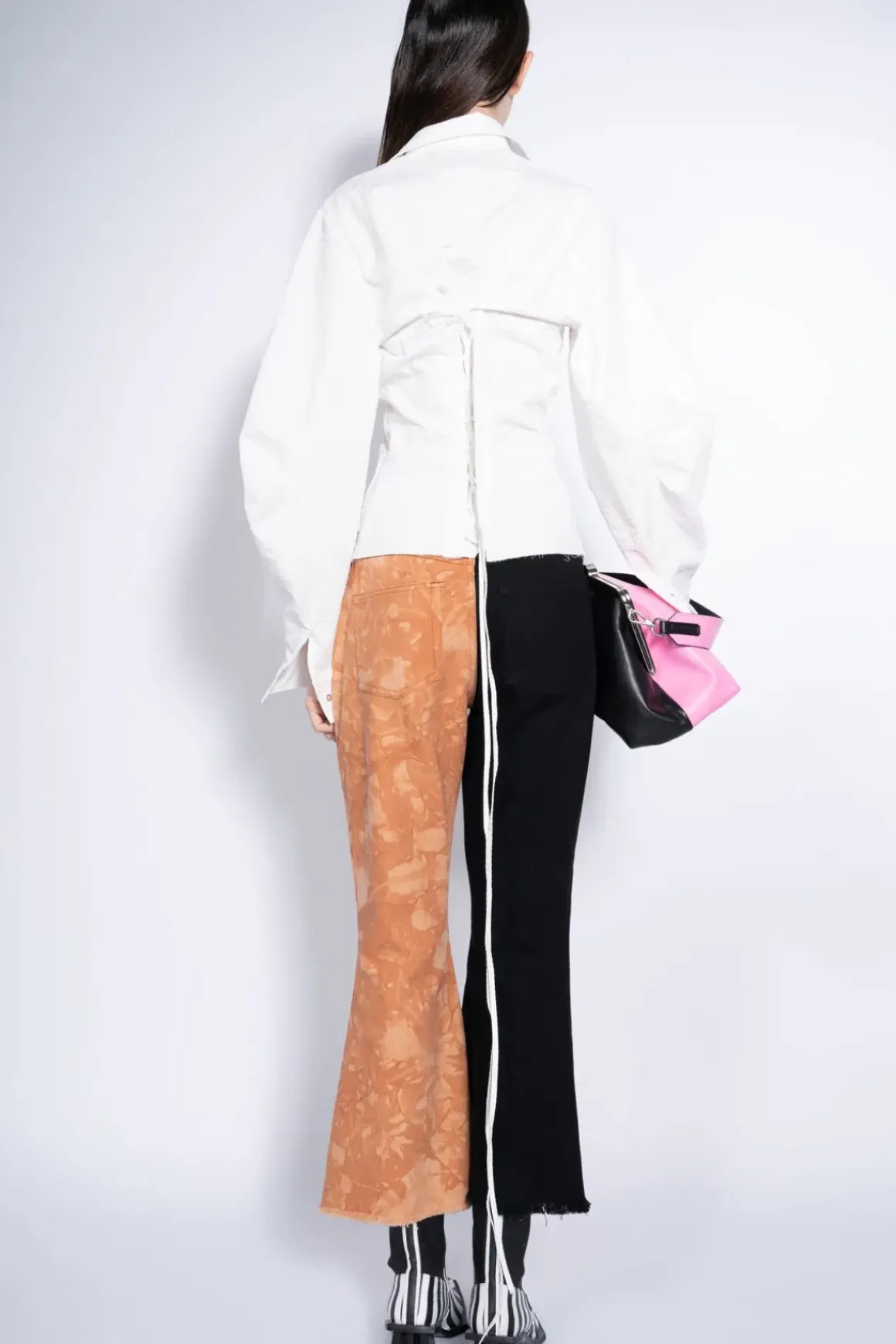 BICOLOR HIGH WAISTED CAPRIS
