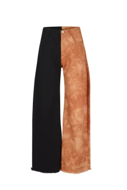 BLACK AND BROWN BOYFRIEND TROUSERS