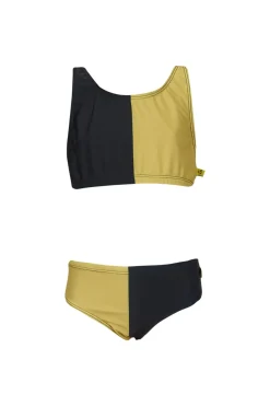 BLACK AND YELLOW SWIMWEAR BIKINI SET