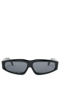 BLACK ANGULAR FRAME SUNGLASSES