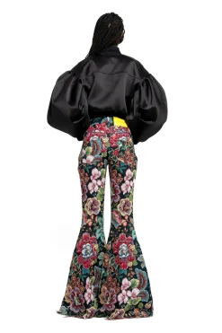 BLACK BOMBER JACKET WITH PUFF SLEEVES