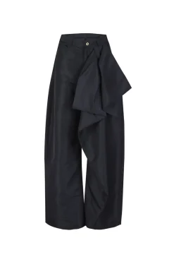 BLACK BOYFRIEND TROUSERS WITH BOW
