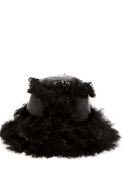 BLACK BUCKET HAT