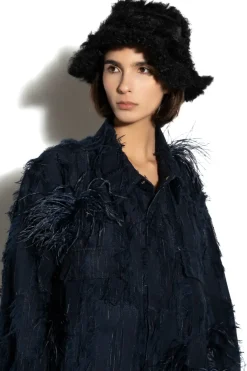 BLACK BUCKET HAT