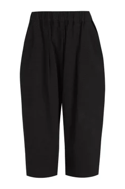 BLACK COTTON LOOSE TROUSERS