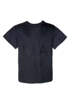 BLACK EMBROIDERED T-SHIRT