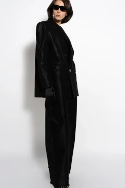 BLACK LUREX OVERSIZED BLAZER