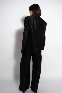 BLACK LUREX OVERSIZED BLAZER