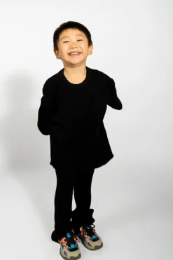 BLACK MERINO KNIT JUMPER
