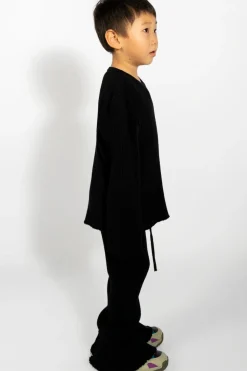 BLACK MERINO KNIT JUMPER