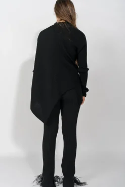BLACK MERINO TROUSERS