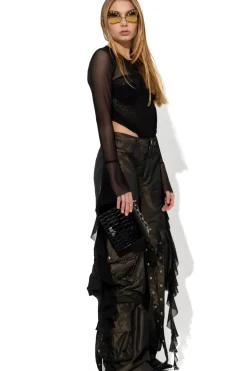 BLACK MESH CORSET TOP