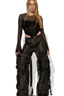 BLACK MESH CORSET TOP