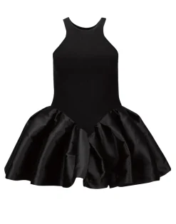 BLACK TANK TOP WITH PEPLUM