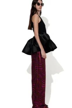 BLACK TANK TOP WITH PEPLUM