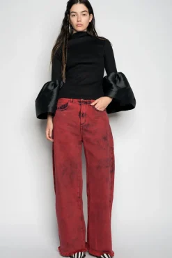 BLACK TURTLENECK PUFF SLEEVE TOP