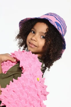 BLUE AND PINK BUCKET HAT