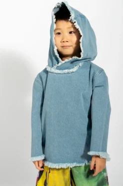 BLUE DENIM CLASSIC HOODIE