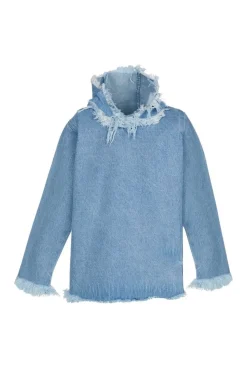BLUE DENIM CLASSIC HOODIE