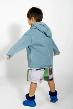 BLUE DENIM CLASSIC HOODIE
