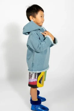 BLUE DENIM CLASSIC HOODIE