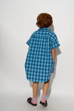 BLUE GINGHAM BOXER SHORTS