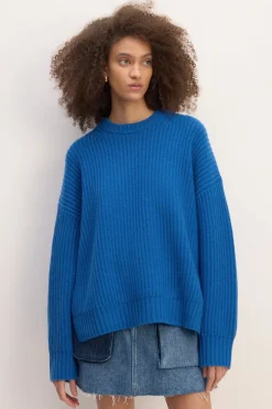 BLUE KNIT JUMPER