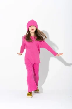 BRIGHT PINK MERINO KNIT JUMPER