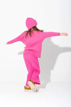 BRIGHT PINK MERINO KNIT JUMPER