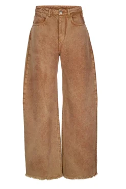 BROWN BOYFRIEND TROUSERS