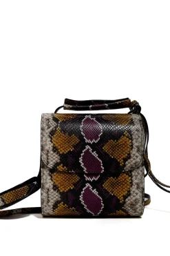 CLASSIC M'A BAG IN SNAKE PRINT LEATHER