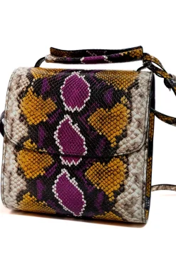 CLASSIC M'A BAG IN SNAKE PRINT LEATHER