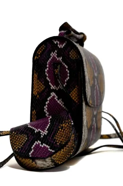 CLASSIC M'A BAG IN SNAKE PRINT LEATHER