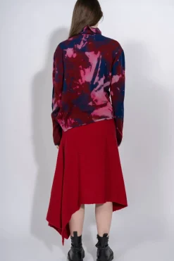 CLASSIC M'A MERINO SKIRT IN RED