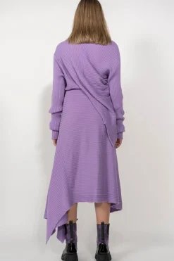 CLASSIC M'A MERINO SKIRT IN LILAC