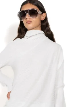 CLEAR AVIATOR SUNGLASSES