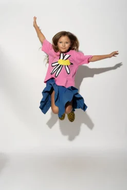DAISY PRINT PINK T-SHIRT