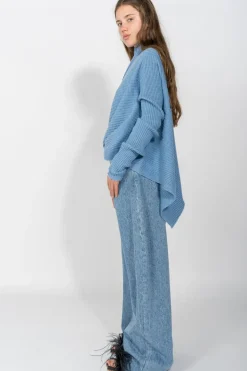DENIM BOYFRIEND TROUSERS