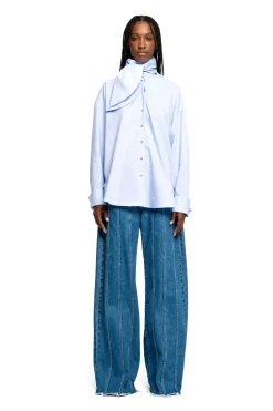 DENIM BOYFRIEND TROUSERS WITH SEAM LINES