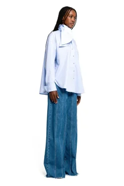 DENIM BOYFRIEND TROUSERS WITH SEAM LINES