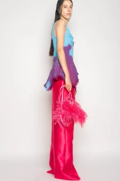 DRILL TIE DYE PEPLUM CORSET TOP