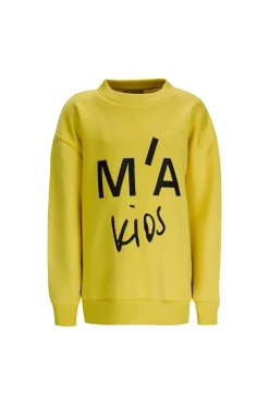 EMBROIDERED CREW NECK IN YELLOW