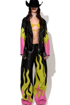 FLAMES BIKER JACKET