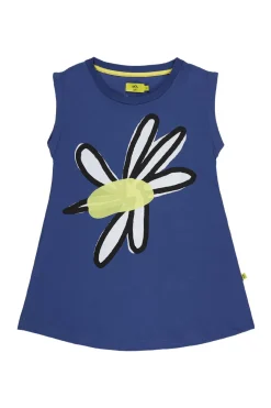 FLOWER PRINT NAVY T-SHIRT DRESS